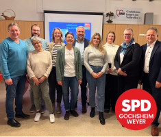 von links: Beisitzer Klaus Pfister, Andrea Hering, Holger Ludwig, Kathrin Mai, 1. Vorsitzende Julia Rübig, 1. Vorsitzender Alexander Geyer, Kassiererin Tatjana Schitz, Schriftführerin Nadine Dippert, 2. Vors. Heike Joos und 2. Vors. Jürgen Mayerl